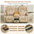 Loveseat Recliner with Flip-Top Storage Console, Manual Double Reclining Sofa with Pockets, Cup Holders, and Pillows-708433061