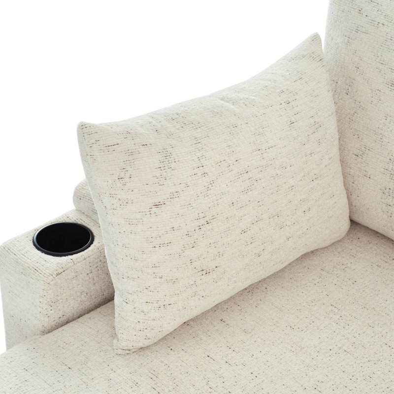 109.9" Sectional Sofa Versatile Sofa Bed Sofa Sleeper U-Shaped Sofa With Ample Storage Space, Two Cup Holders And Charging Ports For Living Room