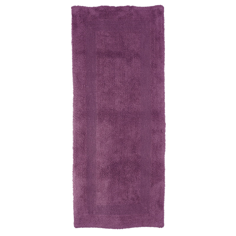 Dewalt 60x24-Inch Cotton Bath Mat-Machine Washable Bath Mats for Bathroom, Kitchen, or Laundry Room, Eggplant
