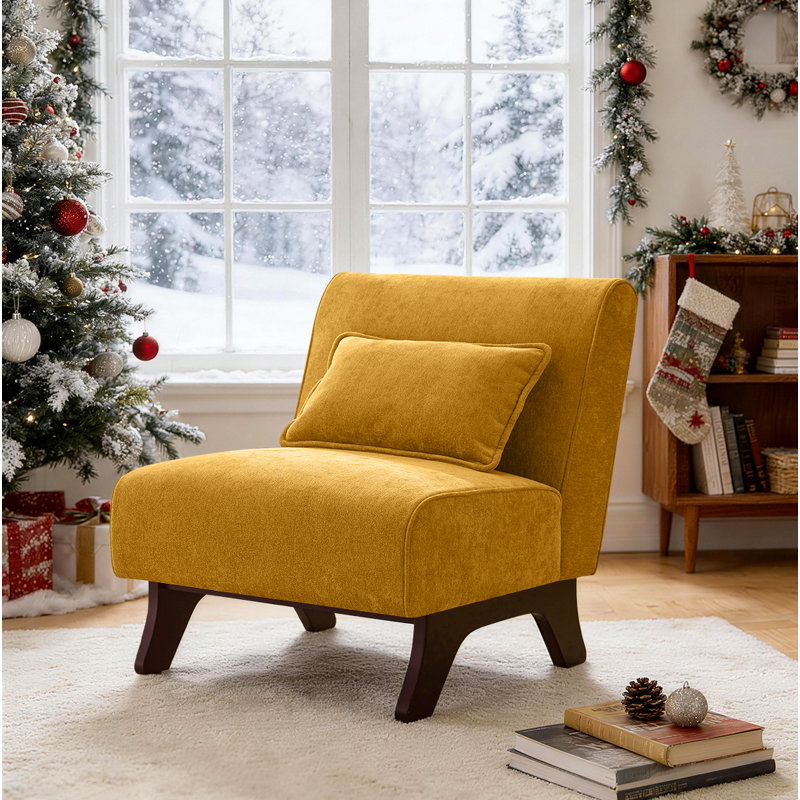 Upholstered Accent Chair, Yellow