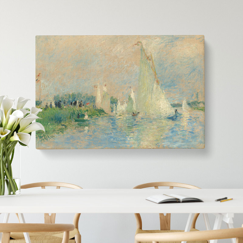 Regatta At Argenteuil by Pierre-Auguste Renoir - Wrapped Canvas, 50cm H x 76cm W x 3cm D