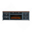 Meuble télé 97 po pour téléviseur de 100 po ou moins, assemblage minimal, denim bleu et finition whisky-1741579021