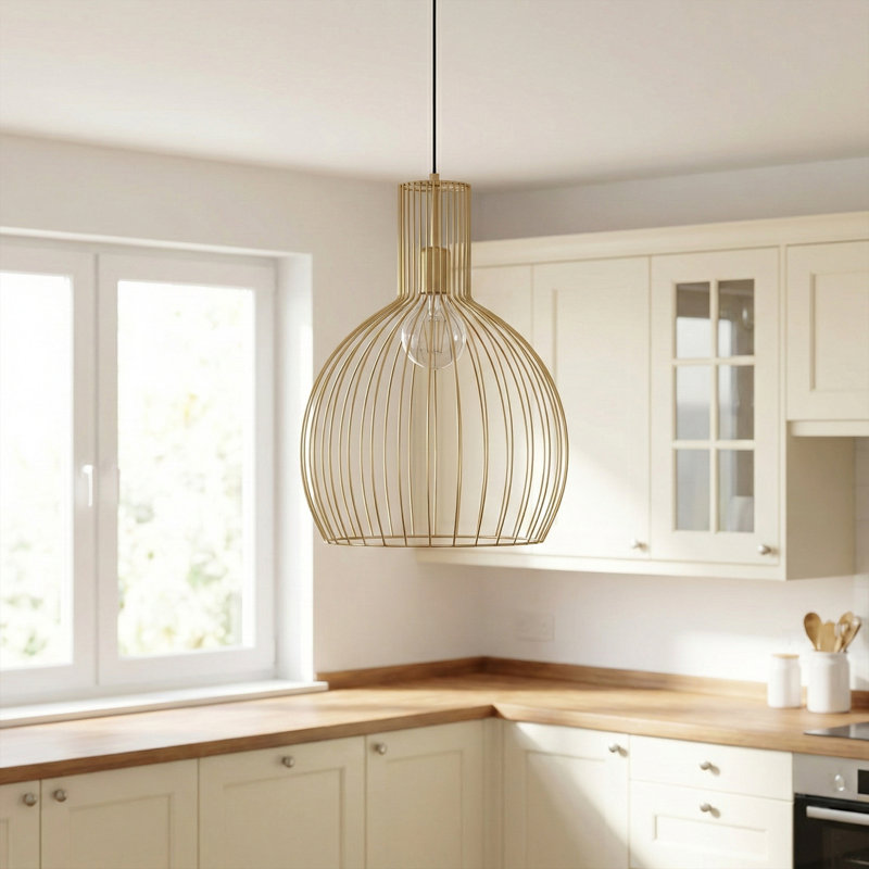 Luminaire suspendu réglable en forme de dôme Cage