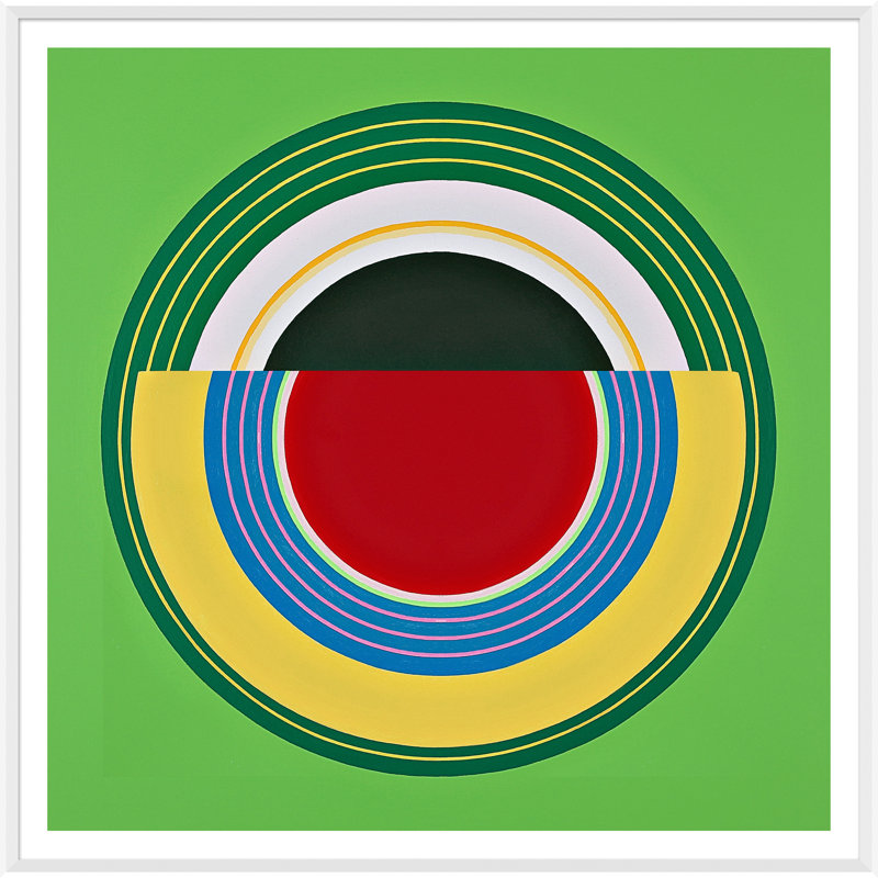Bullseye - reproduction de cadre photo sur papier, Cadre blanc, Blanc, H 37 po x l 37 po x P 1,75 po