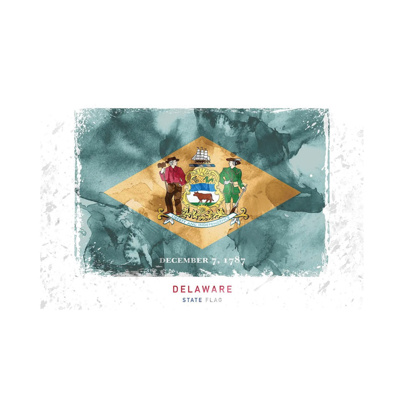 Delaware by WallDecorAddict - Gallery-Wrapped Canvas Giclée on Canvas, Wrapped Canvas, 20.32 cm H x 30.48 cm W