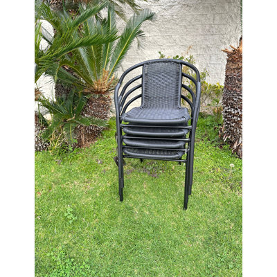 Stacking Patio Dining Armchair by Latitude Run