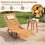 Chaise berçante 2 pièces pour patio en bois d'acacia, avec siège ergonomique et appui-tête amovible