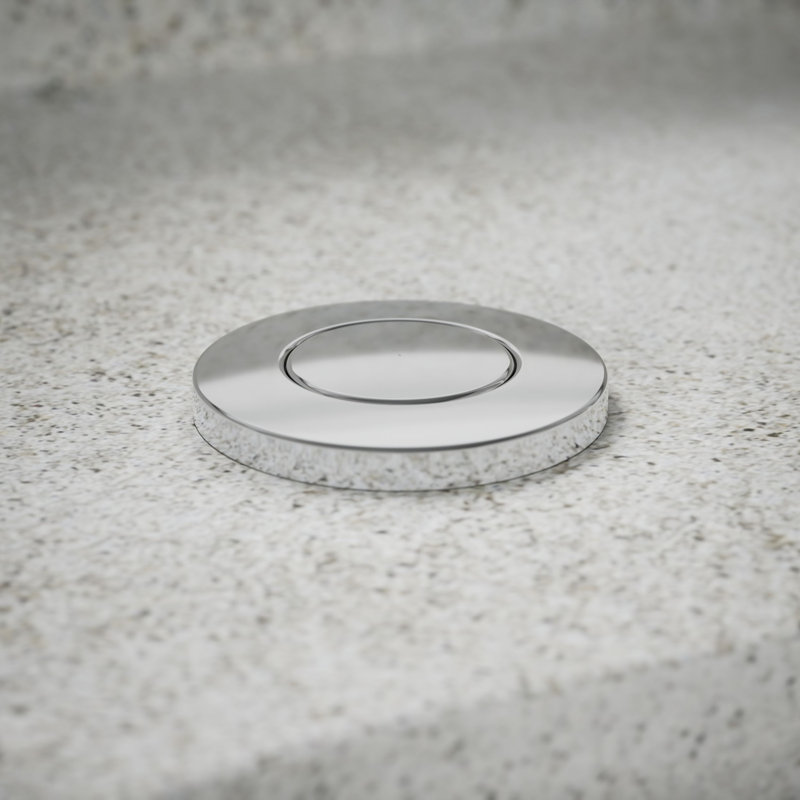 Garbage Disposal Air Switch Button, Polished Chrome