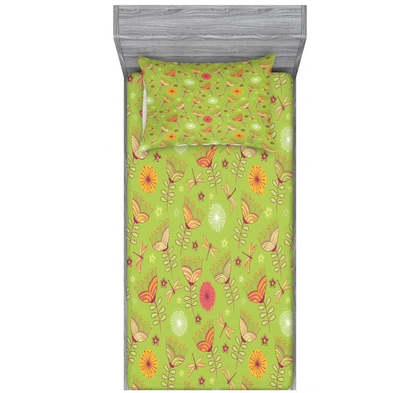 Microfiber Sheet Set, Twin Sheet Set with Fitted Sheet