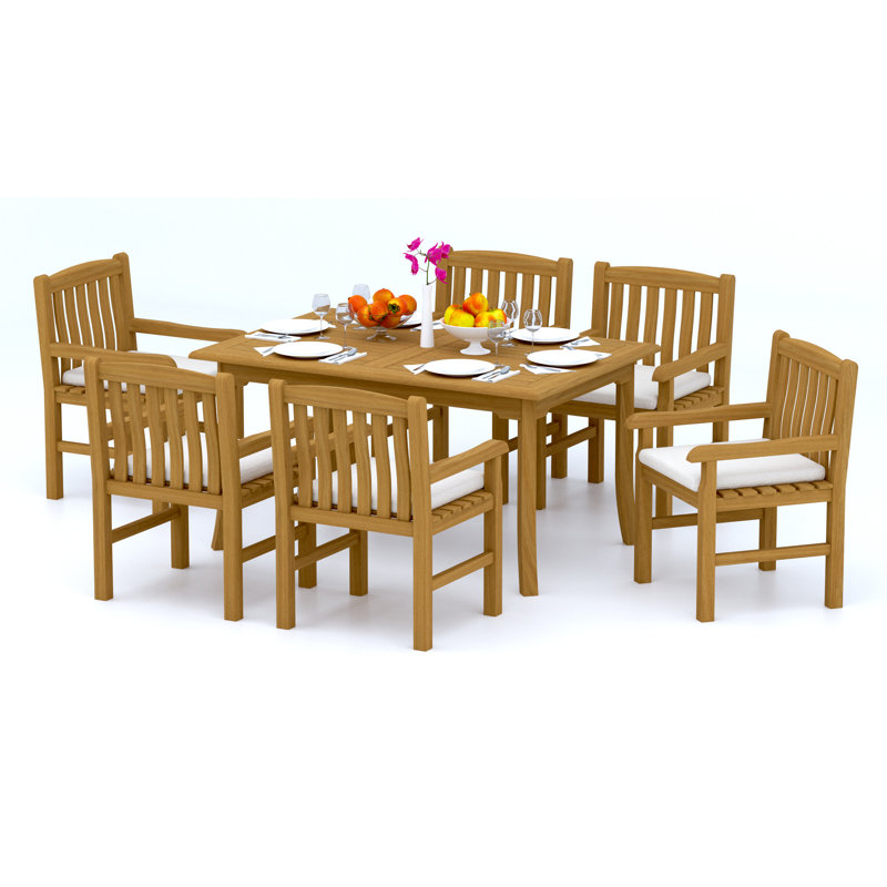 Devon Outdoor 7 - Piece Teak Dining Set