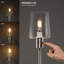 Lampe sur pied à DEL à intensité variable avec abat-jour en verre transparent, éclairage à commande tactile, 66,5 po, parfaite pour le dîner, le salon et la chambre à coucher-687859998