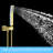 Luxurious Rainfall Shower System In Brushed Gold For Elegant Bathroom Experience
