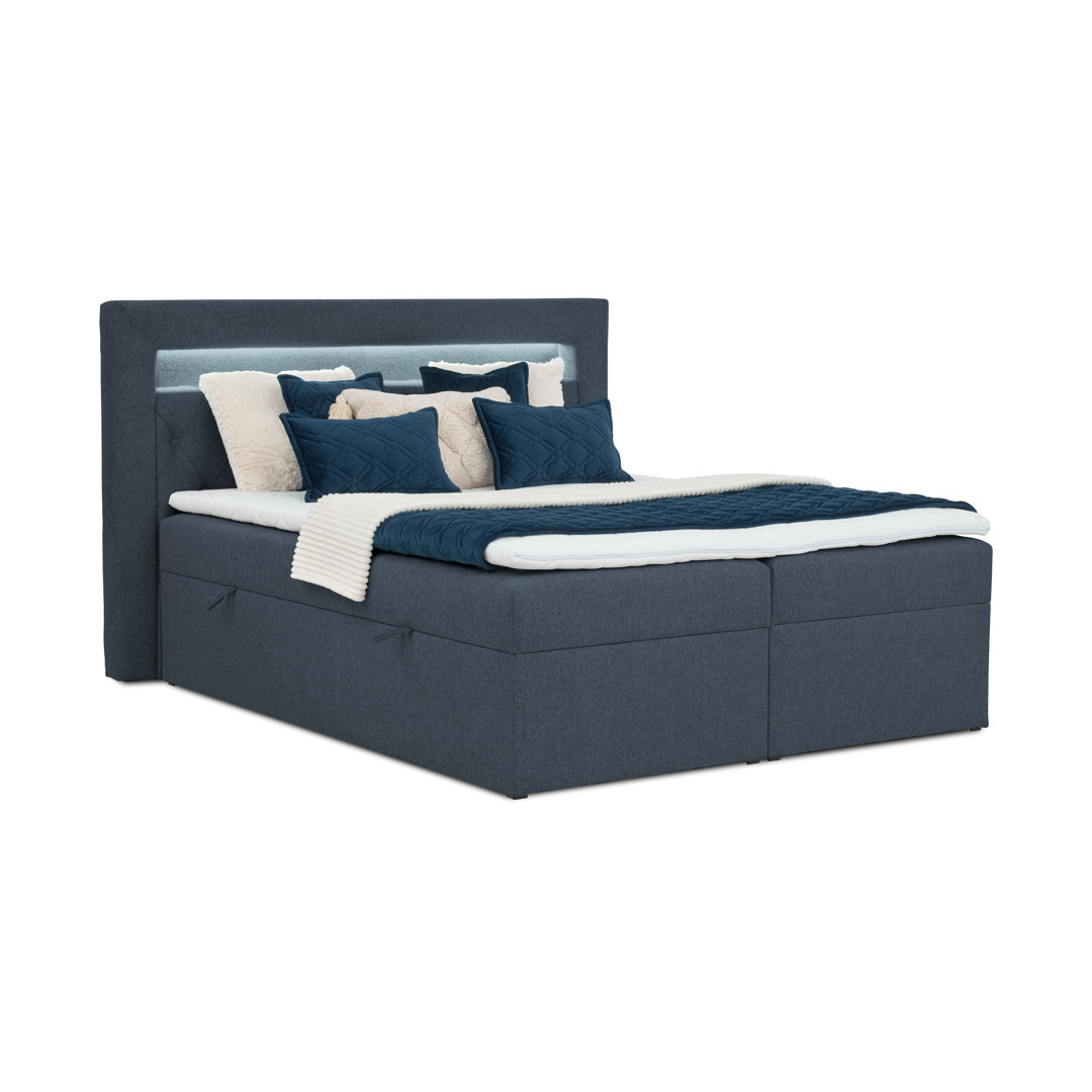 Boxspringbett Brasel mit Taschenmatratze, Topper und Bettkasten