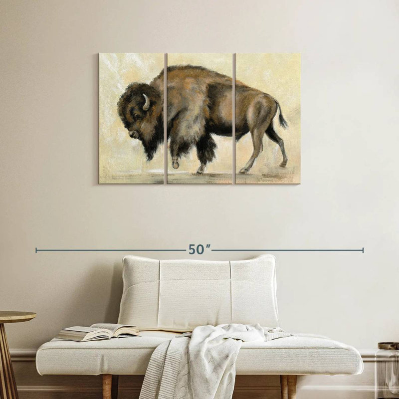 Brampt Bronze Buffalo, 24" H x 38" W