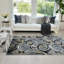Tapis noir / gris / jaune à motif abstrait Aireyana-1245604778
