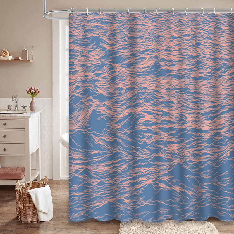 Rideau de douche imperméable à l'eau avec 12 crochets, L 72 po x l 84 po