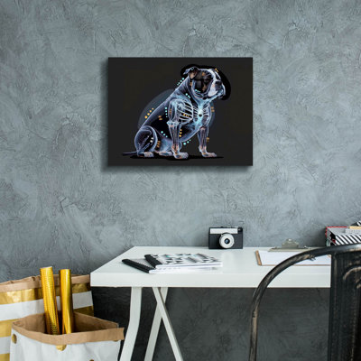  «Xray Bulldog» par Dean Russo, art mural sur toile, 16 po x 12 po