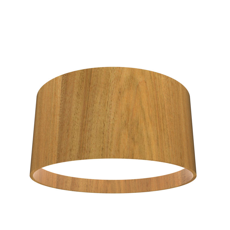 Cilíndrica 1 - Light LED Flush Mount, Louro Freijo, 5.85" H x 23.4" W x 23.4" D