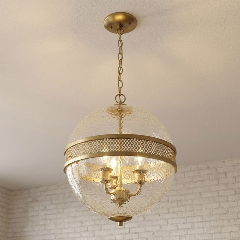 Hubbs 3 lumières Stirling en laiton chaud, Laiton chaleureux