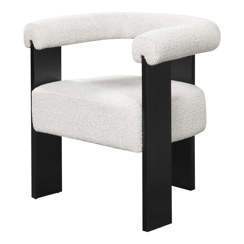 Fauteuil d'appoint Kaly, Polyester crème