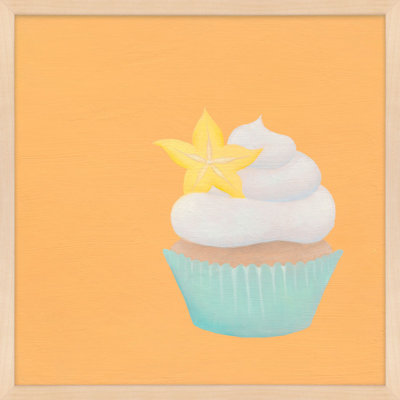 Starfruit Cupcake Painting by Katy Montica
