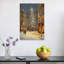 Snowy Christmas Street Classic Traditional Abstract Christmas Tree City Wall Art Print 1 Piece Wrapped Canvas Wall Art-1119663387