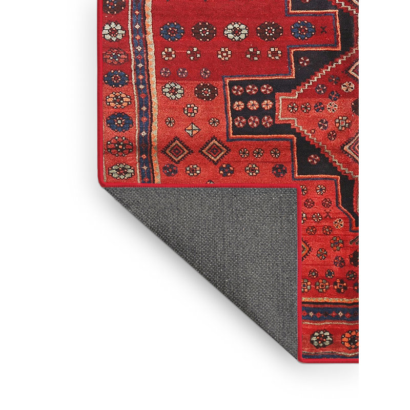 Laine tissée à la machine de style oriental/polyester beige/rouge/bleu Tapis décoratif, Rectangle 5 pi x 7 pi