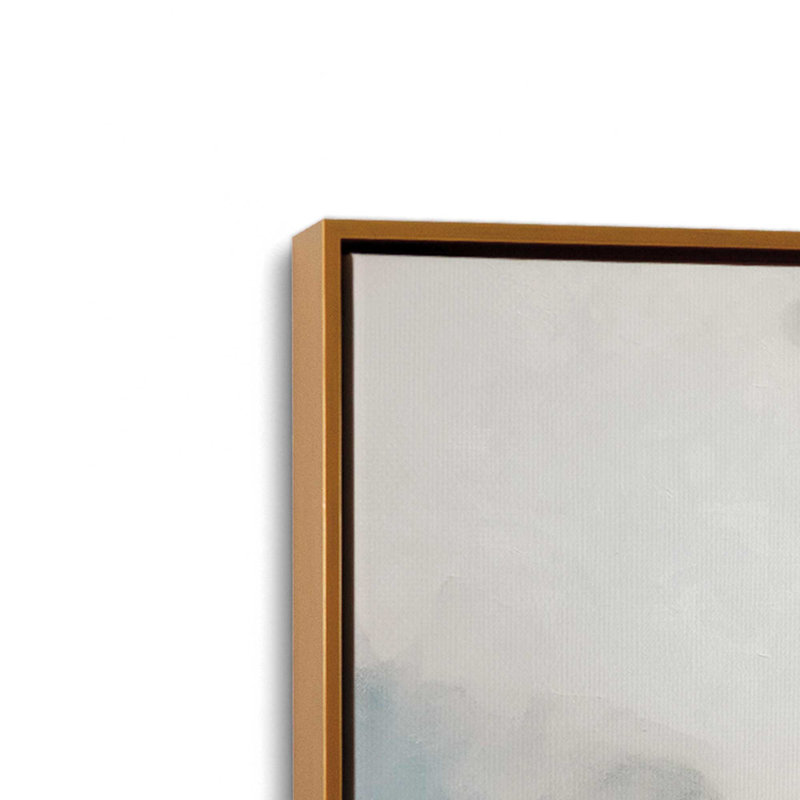 Misty Blue Reflections Canvas Print in a Frame, 32.75" H x 48.75" W, Polished Gold