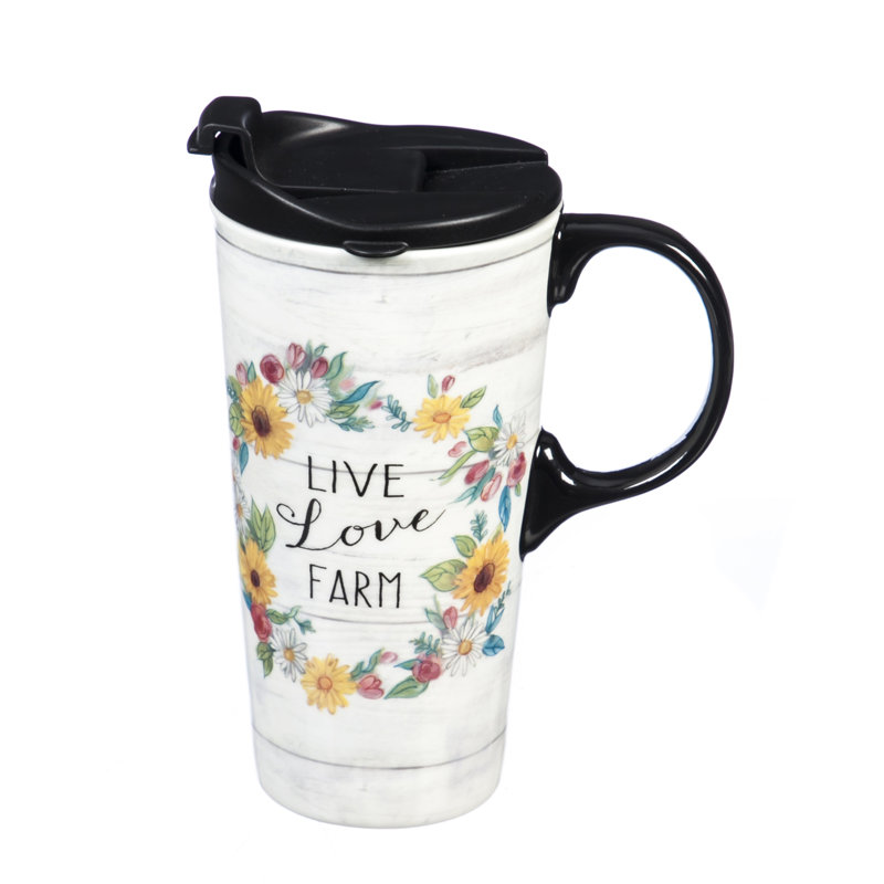 Tasse de voyage 17 onces live love farm
