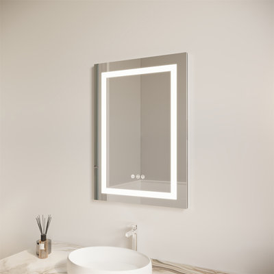 26X20 Inch Bathroom Medicine Cabinet With LED Mirror, Anti-Fog, Waterproof, 3000K~6000K Single Door Lighted Bathroom Cabinet With Touch Swich, Dimmabl -  HLILish, MVIP812-W1738100834