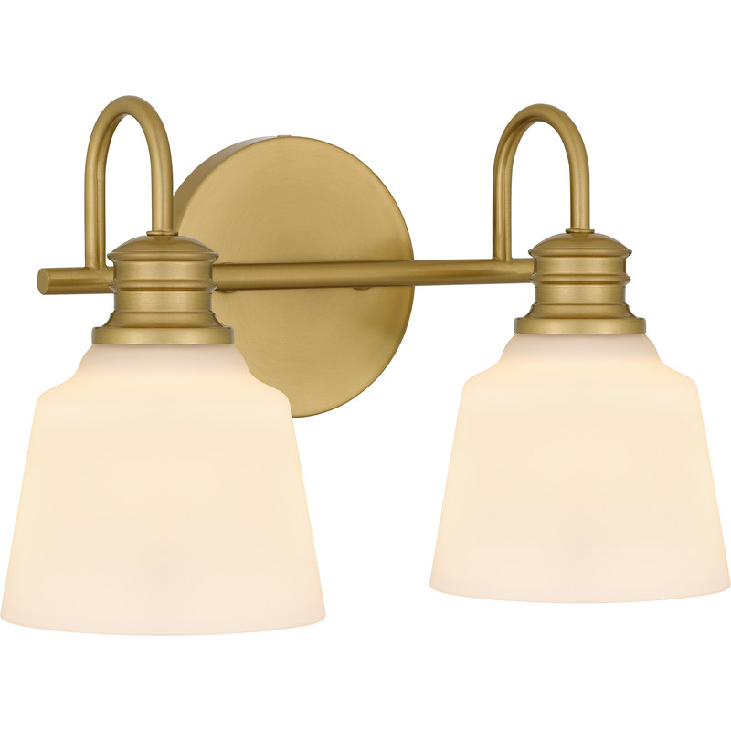 Baya 2-Light Aged Brass Bath Light