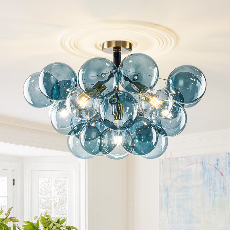 Plafonnier semi-encastré 6 lumières Spoutnik
