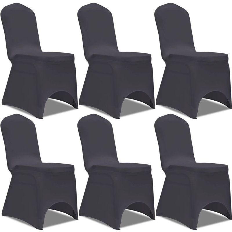 vidaXL Chair Cover 90% Polyester, 10% Elastane Universal, Anthracite