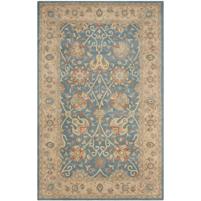 Tapis oriental en laine touffeté à la main Dunbar, Rectangle 4 pi x 6 pi