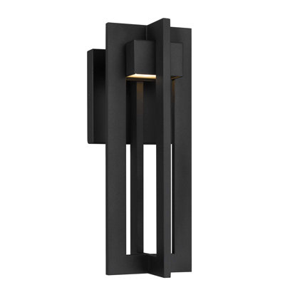 Applique murale d'extérieur à DEL intégrée multicolore (13 po / 18 po / 23 po), lumière à économie d'énergie de 400 à 650 lumens avec 3 températures de couleur, à intensité variable, diffuseur en verre sablé, certification Cetlus, installation facile