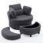 Swivel Armchair with Footstool-262025176