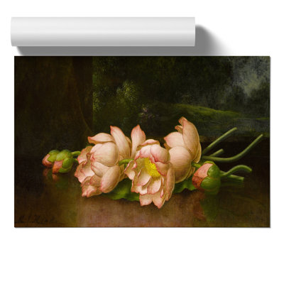Lotus Flowers by Martin Johnson Heade - No Frame Painting