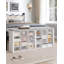 Banc de rangement pour chaussures avec coussin, banc de rangement pour hall d'entrée avec 24 casiers, armoire de rangement élargie de 9,5 po, support à casiers long pour le salon, la chambre à coucher, le vestibule, blanc-705587360-706671068