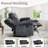 Modern 3-Seat Manual Reclining Sofa With Soft Upholstery & Overstuffed Cushions-435892773