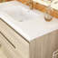 Meuble-lavabo mural simple lavabo de 120 cm avec comptoir en résine de pierre-145848041