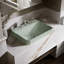 Lavabo de salle de bain vasque rectangulaire en porcelaine vitreuse avec trop-plein Vox-115248197-115248198