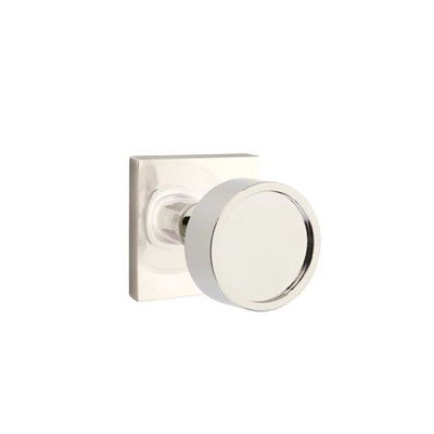 Ensemble de mortaise intérieure Emtek Passage avec rosette carrée et bouton Verve (LH)