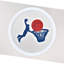  Plafonnier encastré moderne à motif de basketball moderne avec abat-jour en acrylique blanc