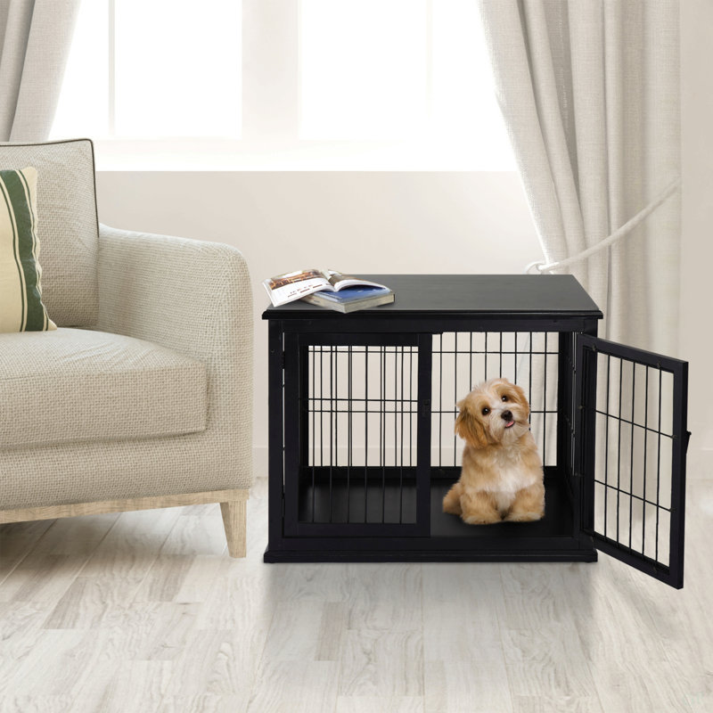 Meuble de caisse pour chien Pawhut, Noir