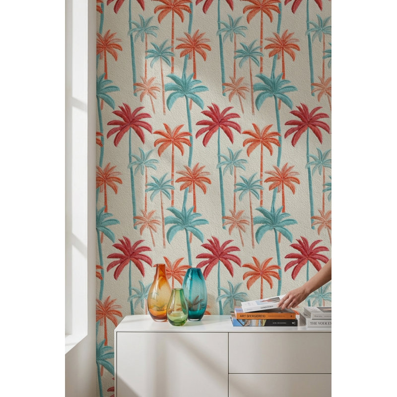 Papier peint palmiers, papier peint tropical moderne