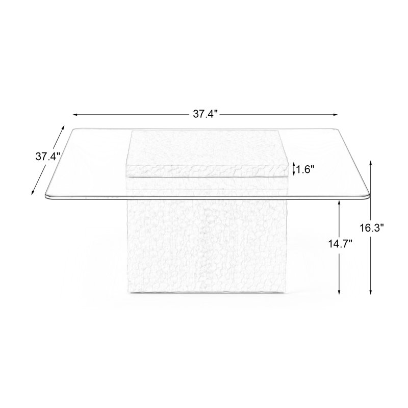 Table basse Drift Soild, H 37,4 po x L 16,3 po x l 37,4 po