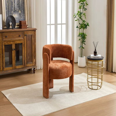 Chaise d'appoint moderne, fauteuil d'appoint contemporain en tissu Boucle