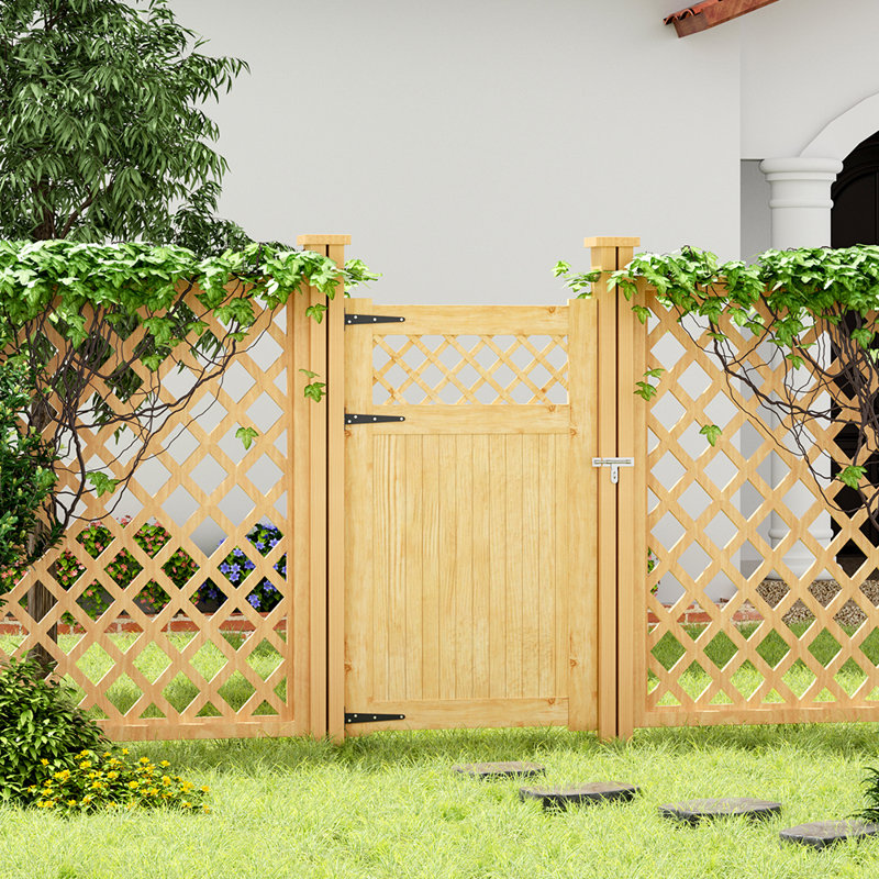 Castano Garden Wood Fence Gate, 150cm H x 90cm W x 2.3cm D