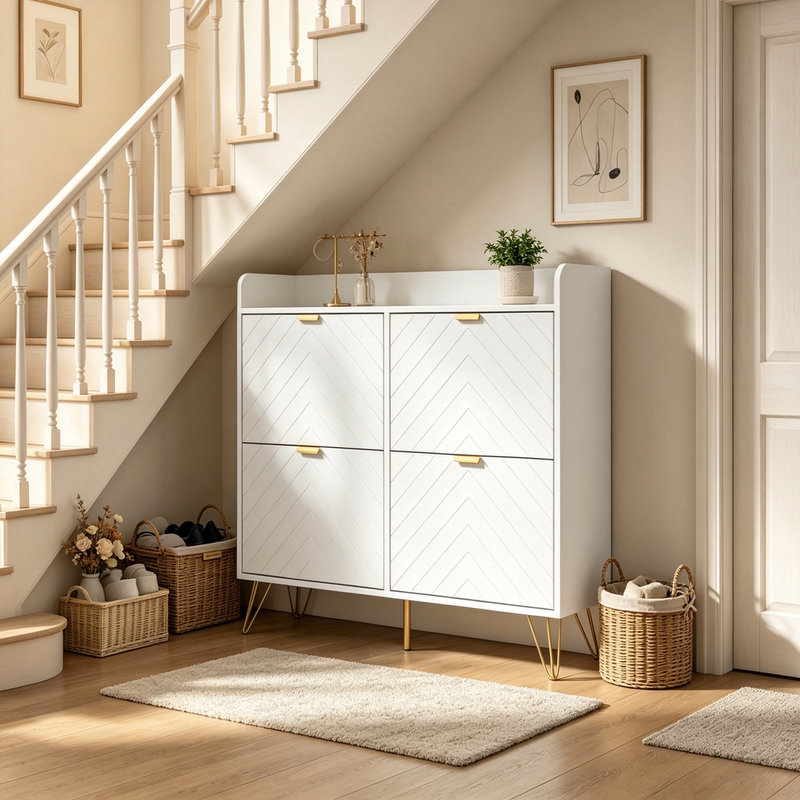 16 Pair Flip Down Shoe Storage