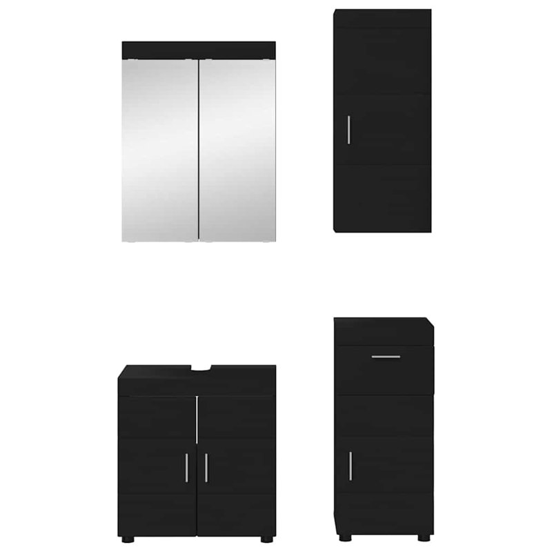 Vanity & Mirror Set, Black